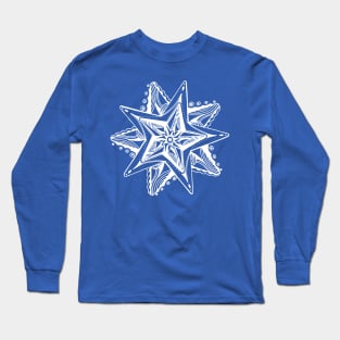 Star Tangles 4 White Lines - an Aussie Tangle by Heather - See Description Note for Colour Options Long Sleeve T-Shirt